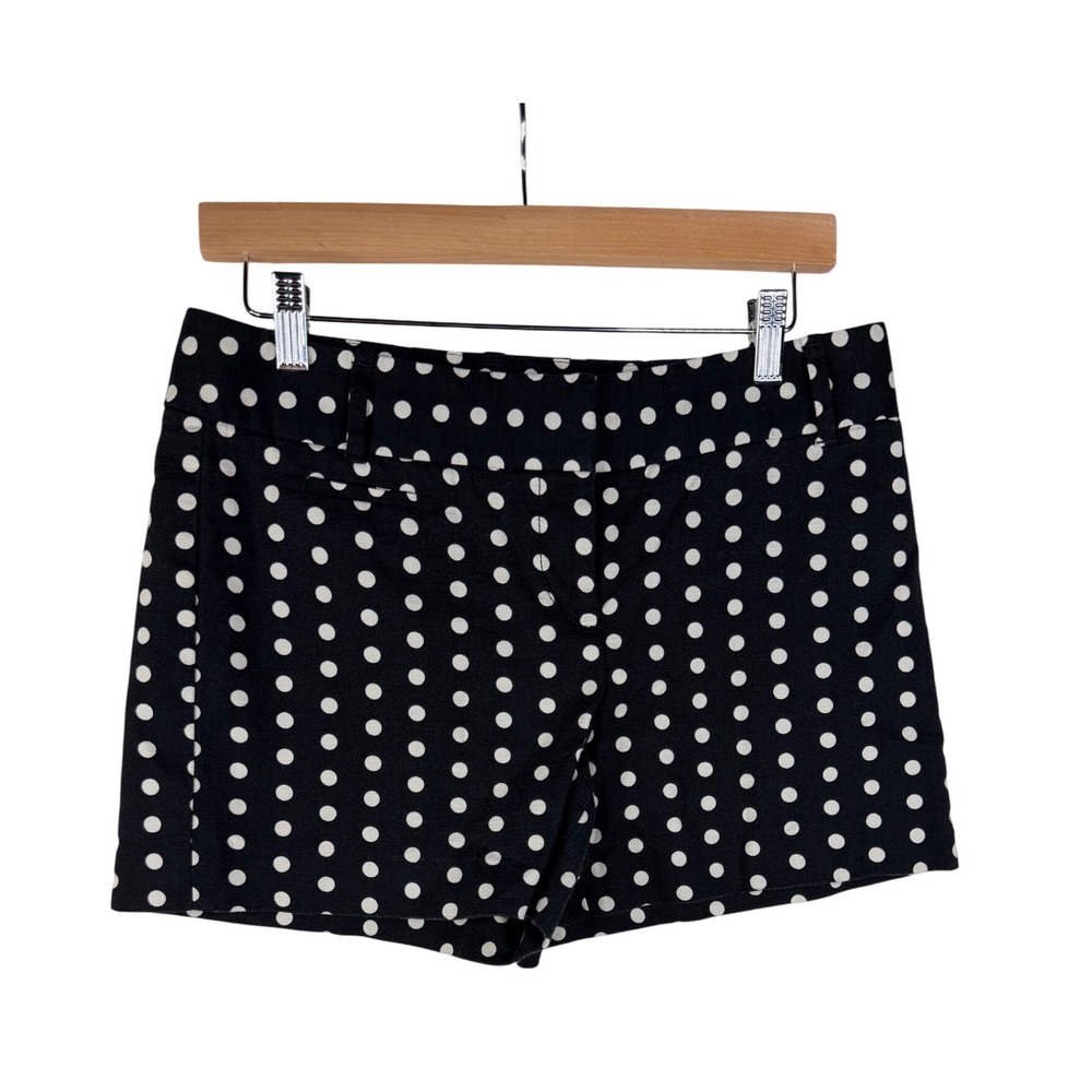 Ann Taylor LOFT Women's Marisa Polka Dot Shorts Size 4 Black White